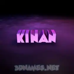 kinan in Big Purple style - 3D name wallpaper