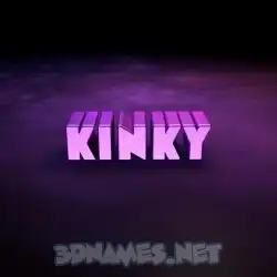 kinky in Big Purple style - 3D name wallpaper
