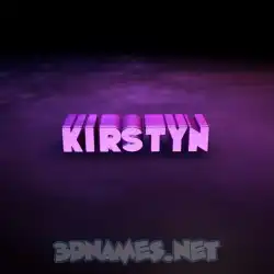 kirstyn in Big Purple style - 3D name wallpaper