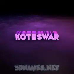 koteswar in Big Purple style - 3D name wallpaper