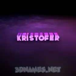 kristofer in Big Purple style - 3D name wallpaper