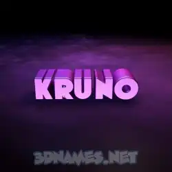 kruno in Big Purple style - 3D name wallpaper