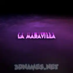 la maravilla in Big Purple style - 3D name wallpaper