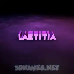 laetitia in Big Purple style - 3D name wallpaper