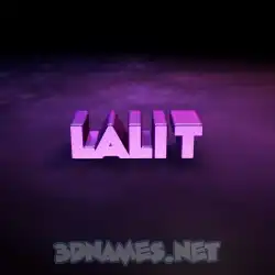 lalit in Big Purple style - 3D name wallpaper
