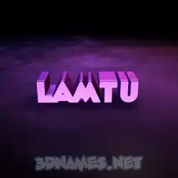 lamtu in Big Purple style - 3D name wallpaper