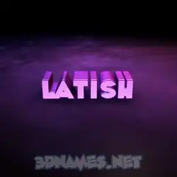 latish in Big Purple style - 3D name wallpaper