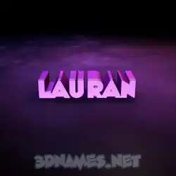 lauran in Big Purple style - 3D name wallpaper