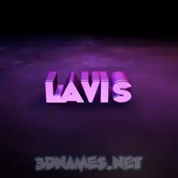 lavis in Big Purple style - 3D name wallpaper