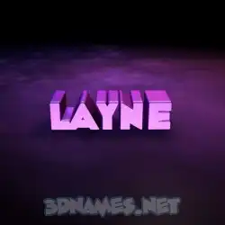 layne in Big Purple style - 3D name wallpaper