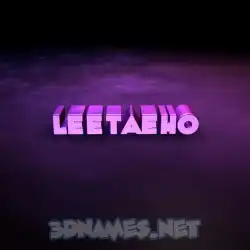 leetaeho in Big Purple style - 3D name wallpaper