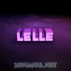 lelle in Big Purple style - 3D name wallpaper