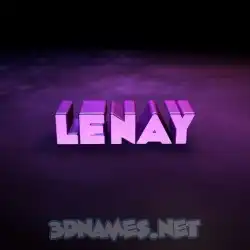 lenay in Big Purple style - 3D name wallpaper