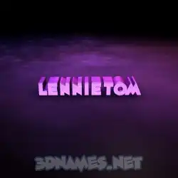 lennietom in Big Purple style - 3D name wallpaper