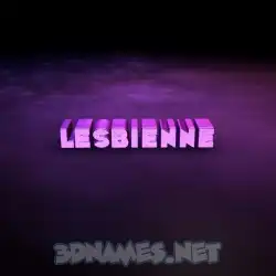 lesbienne in Big Purple style - 3D name wallpaper