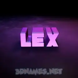lex in Big Purple style - 3D name wallpaper