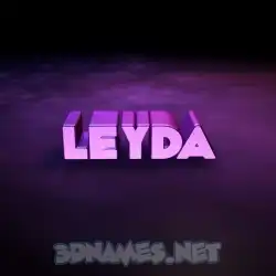 leyda in Big Purple style - 3D name wallpaper