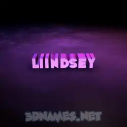 liindsey in Big Purple style - 3D name wallpaper