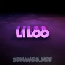 liloo in Big Purple style - 3D name wallpaper