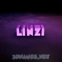 linzi in Big Purple style - 3D name wallpaper