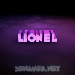 lionel in Big Purple style - 3D name wallpaper