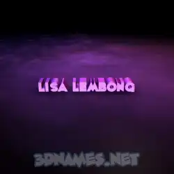 lisa lembong in Big Purple style - 3D name wallpaper