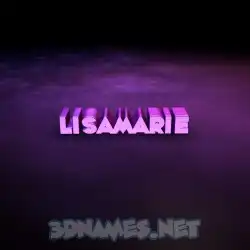 lisamarie in Big Purple style - 3D name wallpaper