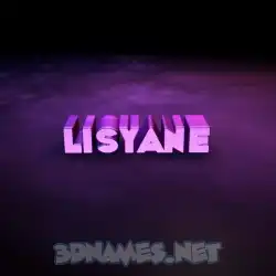 lisyane in Big Purple style - 3D name wallpaper
