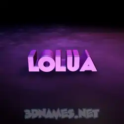 lolua in Big Purple style - 3D name wallpaper