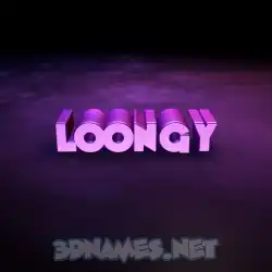 loongy in Big Purple style - 3D name wallpaper