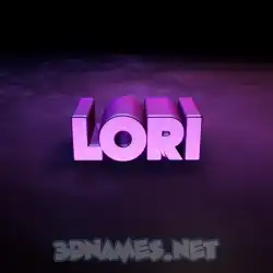 lori in Big Purple style - 3D name wallpaper