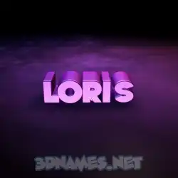 loris in Big Purple style - 3D name wallpaper