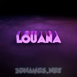 louana in Big Purple style - 3D name wallpaper