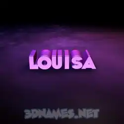 louisa in Big Purple style - 3D name wallpaper
