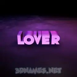 lover in Big Purple style - 3D name wallpaper