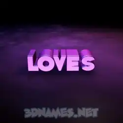 loves in Big Purple style - 3D name wallpaper