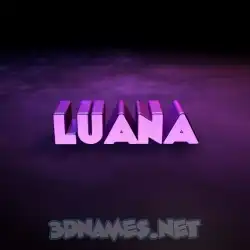 luana in Big Purple style - 3D name wallpaper