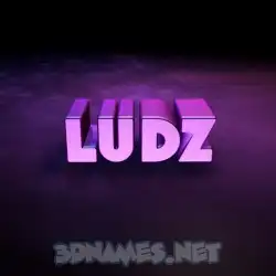 ludz in Big Purple style - 3D name wallpaper