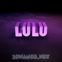 lulu in Big Purple style - 3D name wallpaper