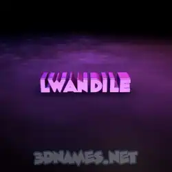 lwandile in Big Purple style - 3D name wallpaper