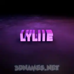 lyliie in Big Purple style - 3D name wallpaper