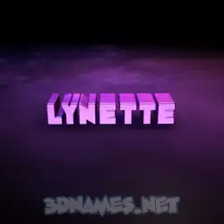 lynette in Big Purple style - 3D name wallpaper