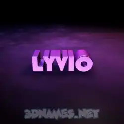 lyvio in Big Purple style - 3D name wallpaper