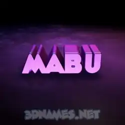 mabu in Big Purple style - 3D name wallpaper