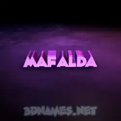 mafalda in Big Purple style - 3D name wallpaper