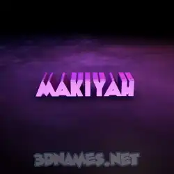 makiyah in Big Purple style - 3D name wallpaper