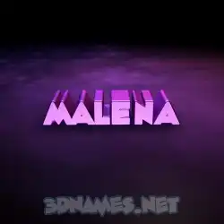 malena in Big Purple style - 3D name wallpaper