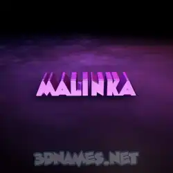 malinka in Big Purple style - 3D name wallpaper