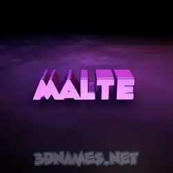 malte in Big Purple style - 3D name wallpaper
