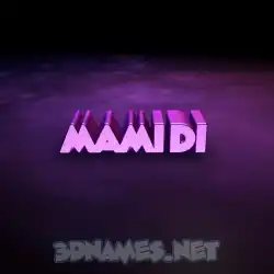 mamidi in Big Purple style - 3D name wallpaper